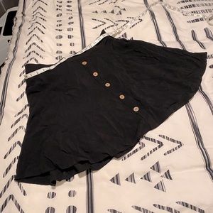 Best Button Skater Skirt in Onyx